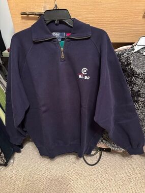 Polo by Ralph Lauren Navy RL-92 Half-Zip Pullover Sweater